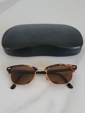Ray-Ban Clubmaster Sunglasses Frame in Tortoise/Gold